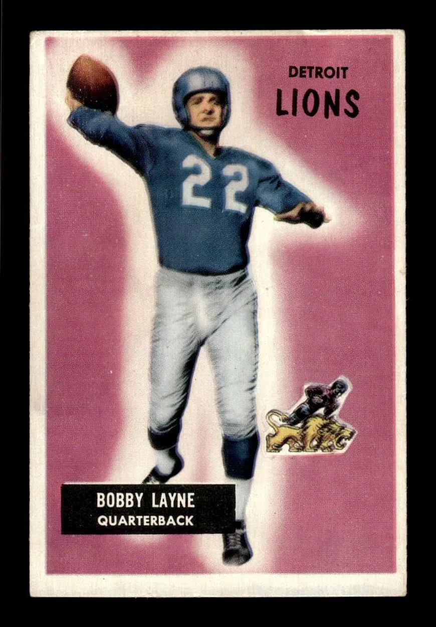 1955 Bowman #71 Bobby Layne Detroit Lions F/G CS26017021