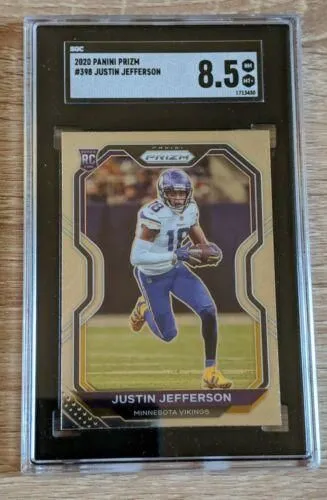 Product image for 2020 PANINI PRIZM #398 JUSTIN JEFFERSON RC ROOKIE SGC 8.5 TJD