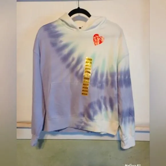 Product image for WILDFOX Women's hoodie sweatshirt in Periwinkle Tie Dye  sz Medium NWT