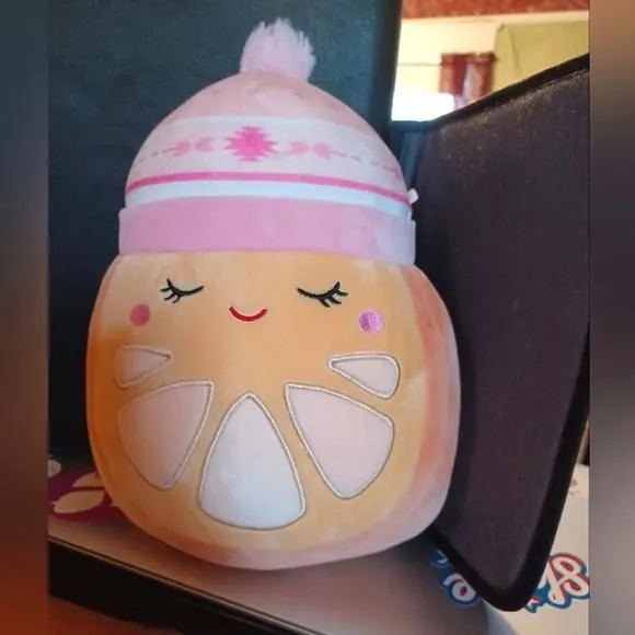 Product image for Squishmallows Celia The Orange Snow Beanie Winter Hat Plush Doll Toy 🍊 2022 EUC