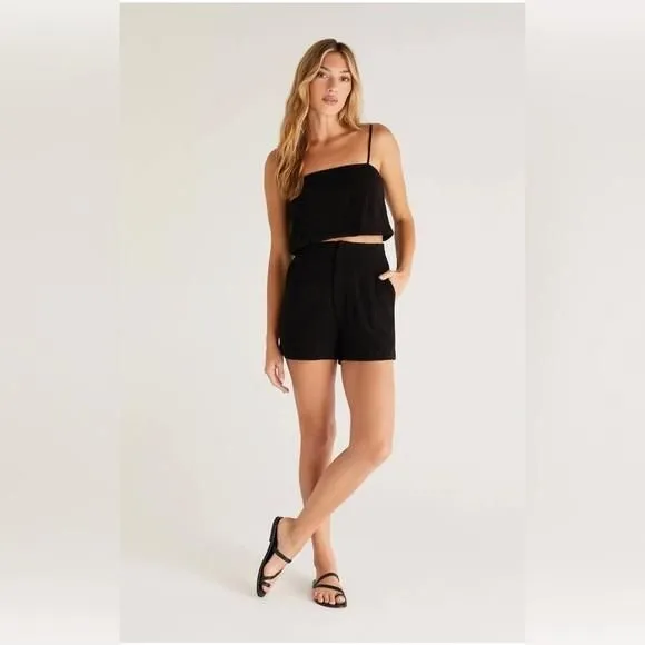 Product image for Z Supply Keaton Linen Shorts New Black M