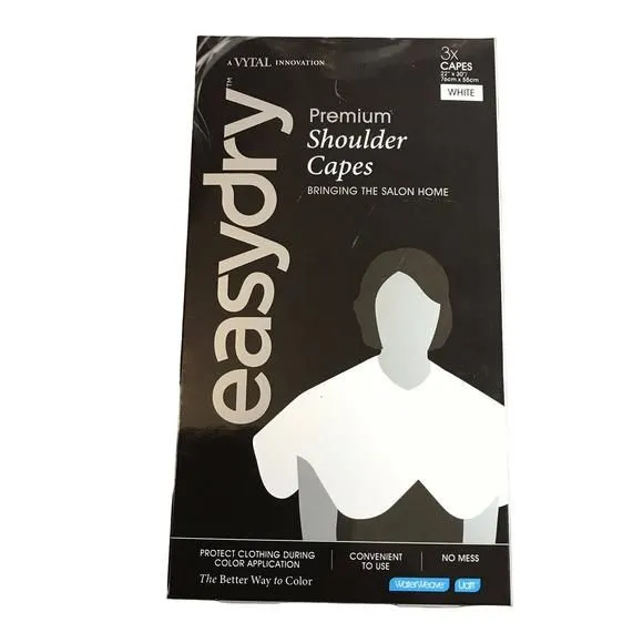 Product image for Easy Dry Shoulder Capes 3 Capes Salon Easydry In-Home Hair Cut Coloring NEW!