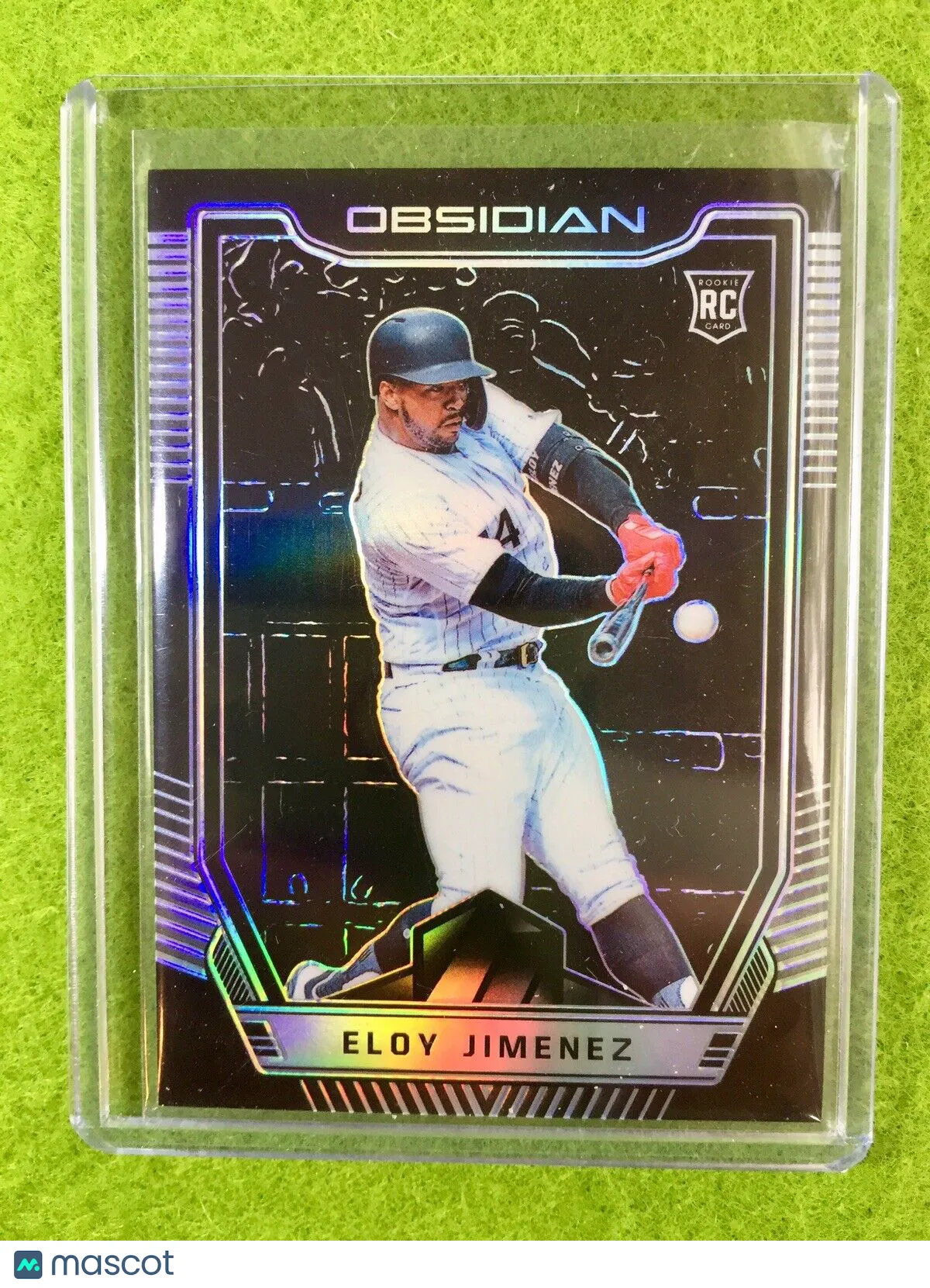 Product image for ELOY JIMENEZ ROOKIE CARD 2019 PRIZM RC JERSEY #74 WHITE SOX 2019 Panini Obsidian