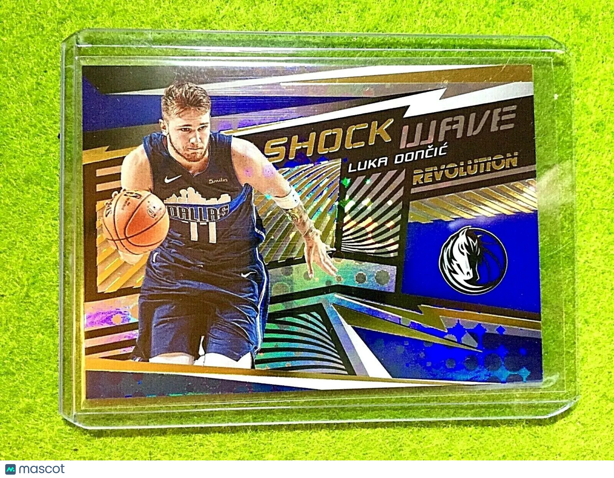 Product image for LUKA DONCIC PRIZM CARD JERSEY #77 MAVERICKS 2019 Panini REVOLUTION SHOCK WAVE