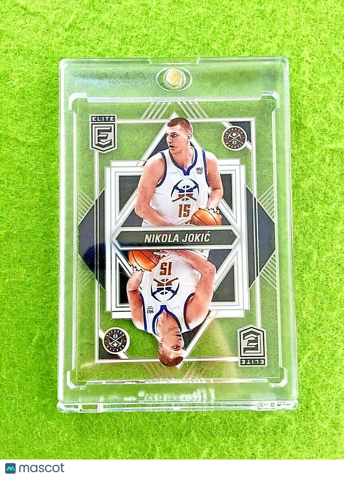 Product image for NIKOLA JOKIC CLEAR CARD JERSEY #15 NUGGETS SP 2021 Elite DECK Nikola Jokic SP