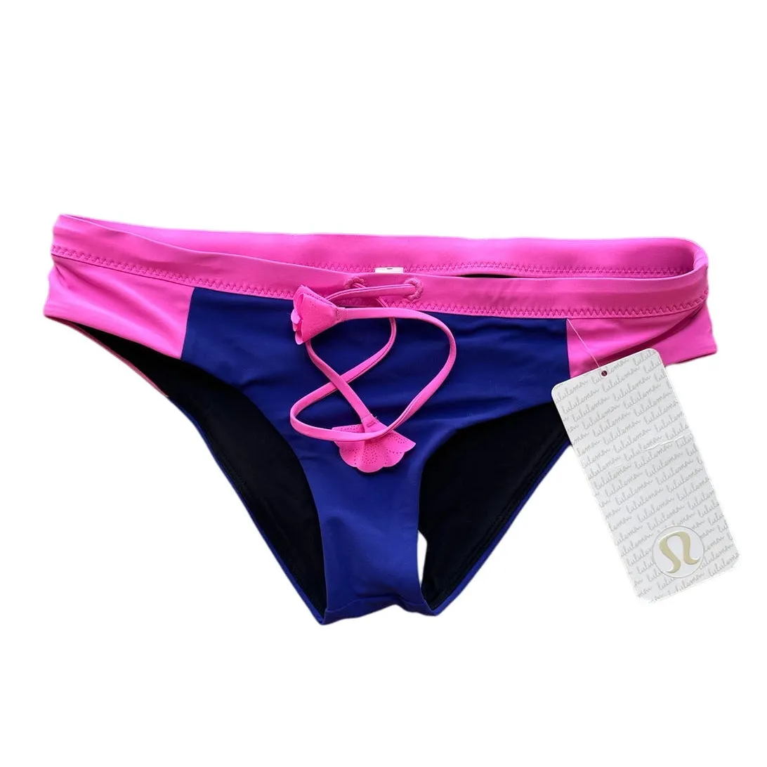 Product image for Lululemon Sandy Savasana Bikini Bottom Blue and Pink Sz 4