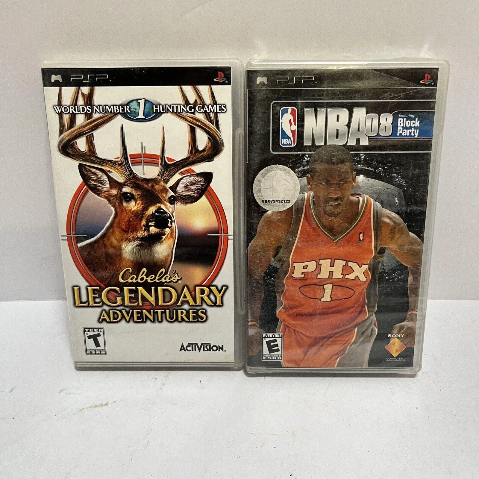Product image for Lot Of 2 Sony PSP Video Games Sports Games NBA 08 Cabelas Legendary Adventures