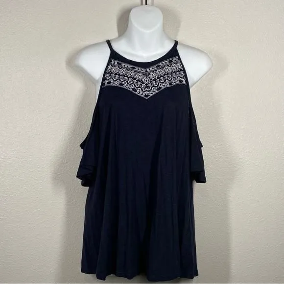 Product image for Lane Bryant Cold Shoulder Embroidered Size 10/12