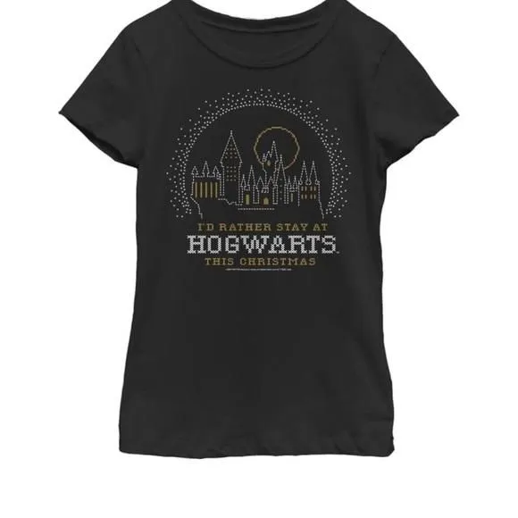 Product image for Unbranded  Harry Potter Hogwarts Christmas Shirt Various Sizes