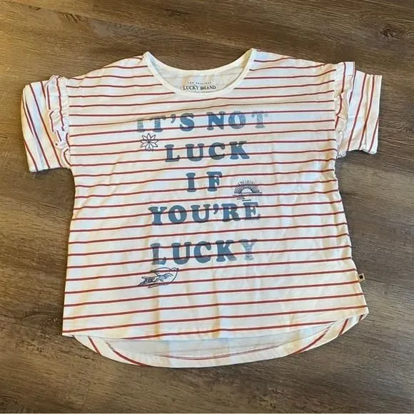 Product image for Lucky Brand Girls Striped Shirt Size Lg