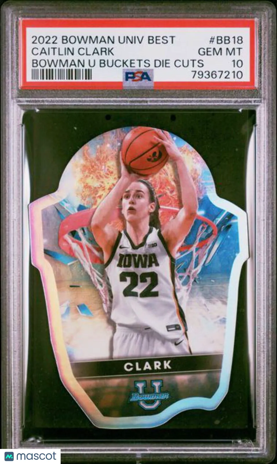Graded 2022 Topps Bowman University Best Caitlin Clark #50