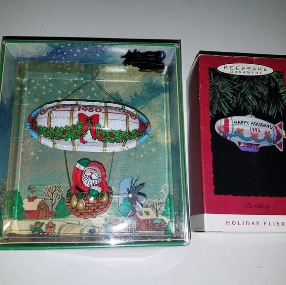 Product image for Set of Vintage Hallmark Christmas ornaments nib