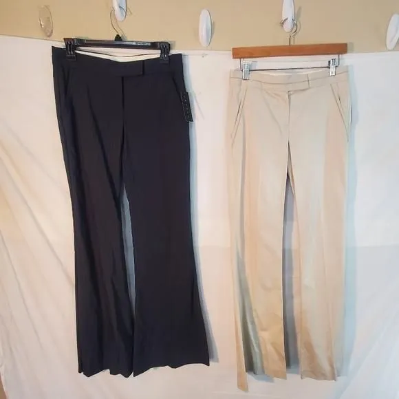 Product image for Lot of 2 Theory Tara Women’s Size 2 Flare Leg Trouser Pants New with Tags