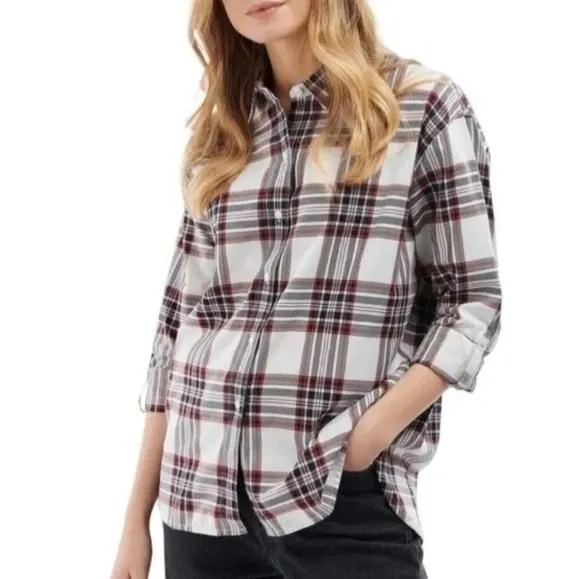 Product image for Barbour Women’s Size 4 Plaid Bethwin Long Sleeve Button Up Shirt New with Tags