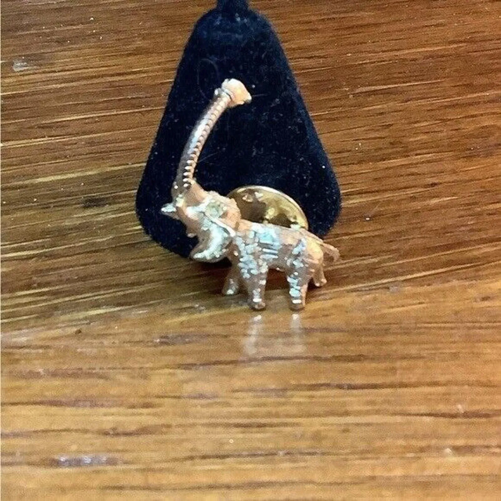 Product image for Vintage ART Elephant Pin with Trunk that Moves Trunk Up