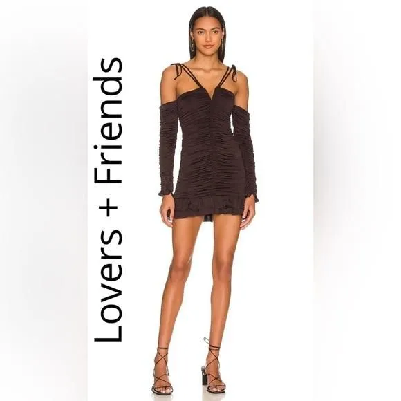 Product image for REVOLVE Lovers and Friends Elaine Mini Dress in Black