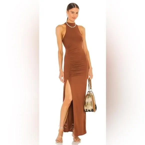 REVOLVE House of Harlow 1960 x REVOLVE Lorenza Dress in Brown1
