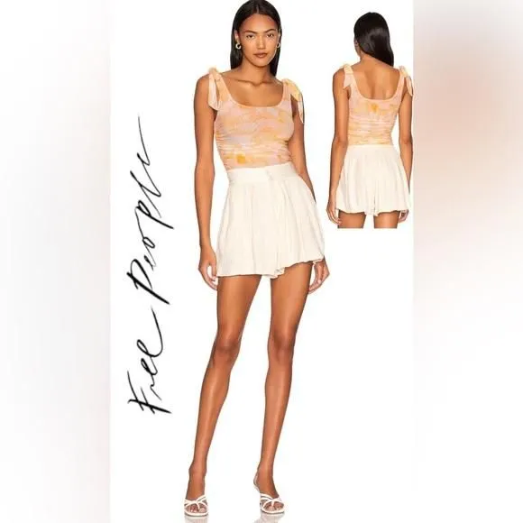 Product image for NWT Free People Womens Printed Avenue Tank To Ivory Combo