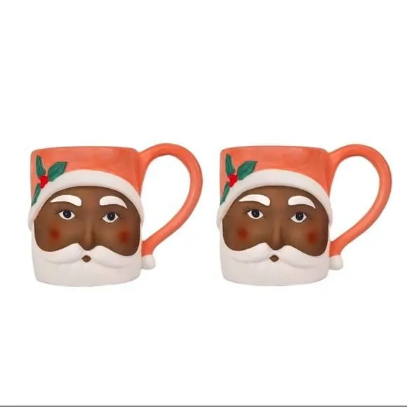 Product image for NEW National Tree Company African American Decorative Christmas Mug, Pink