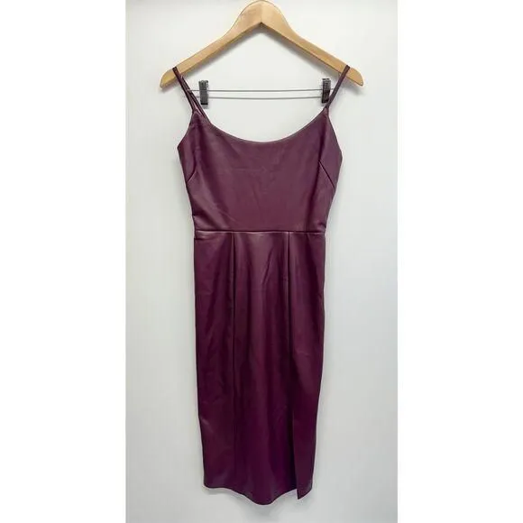 Steve Madden Mini Dress in Cordovan Faux Leather Size 2 Sleeveless NWT   Whatnot: Shop, Sell, Connect
