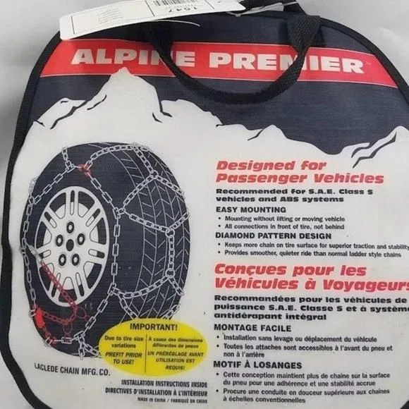 Product image for ALPINE PREMIER TIRE CHAINS / CARRYING CASE