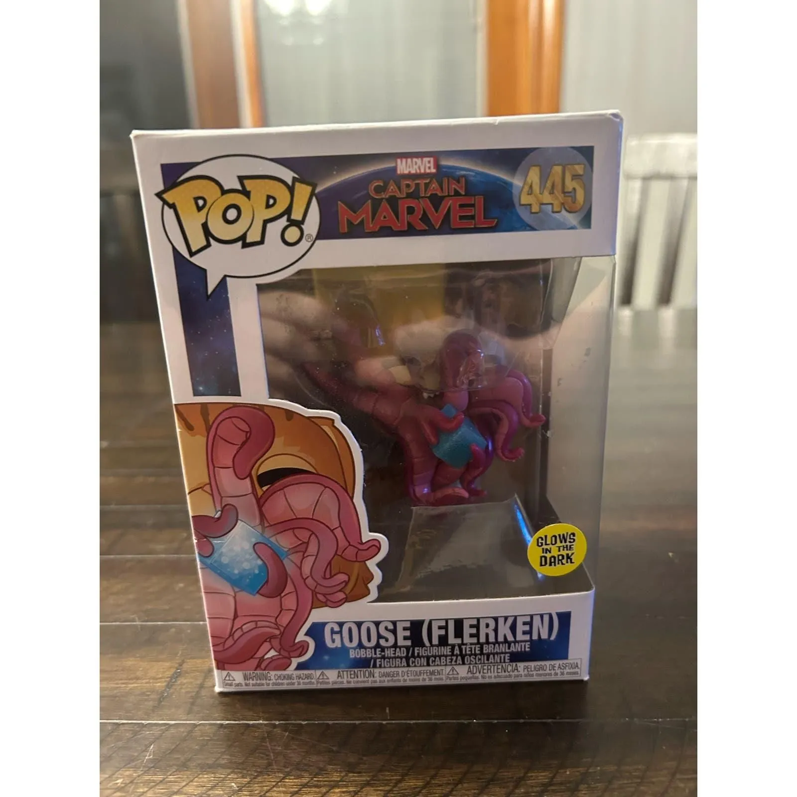 Product image for Funko pop Goose (Flerken) from Captain marvel glows in the dark 445
