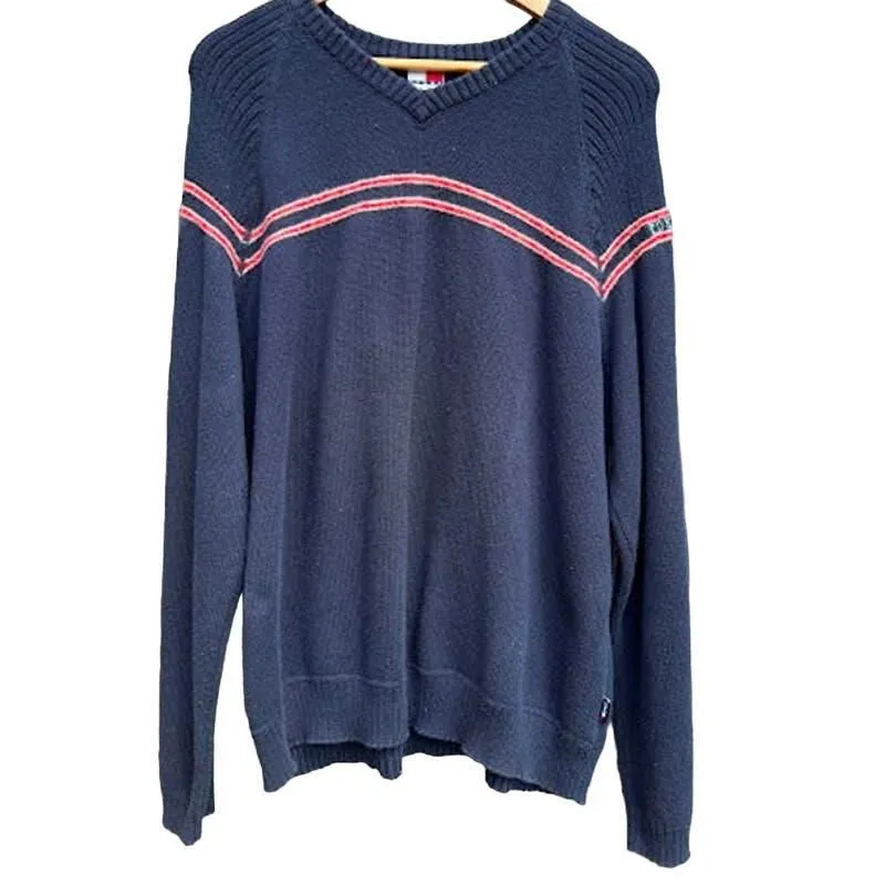 Product image for Vintage Tommy Hilfiger Blue red striped sweater Size XL