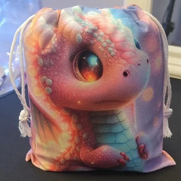 Product image for Baby Dino Medium Drawstring Bag- 2nd Design