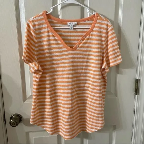 Product image for Tribal Linen Blend Top size Large