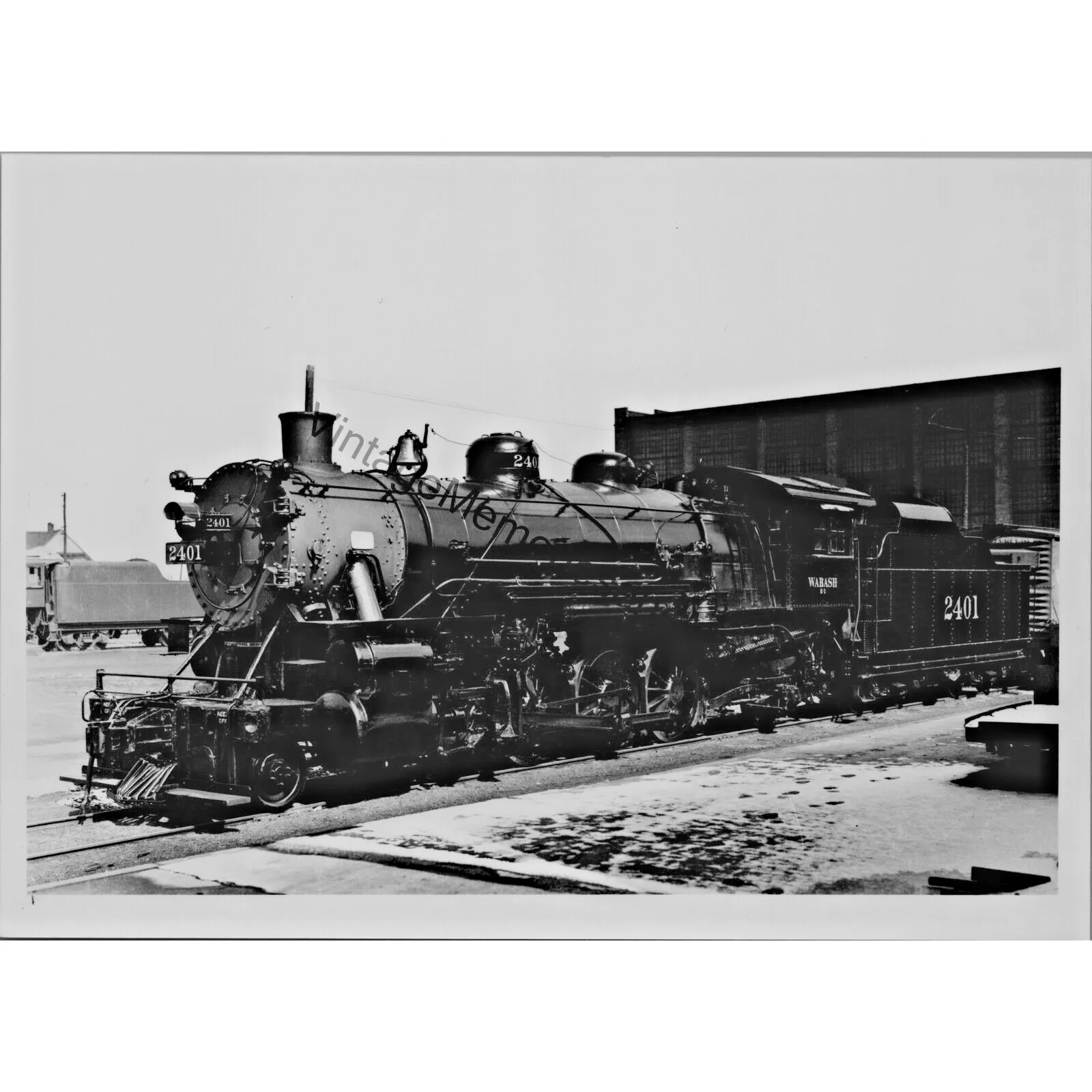 Product image for Vintage Wabash 2401 Steam Locomotive 5"X7" Real Photo T2-80