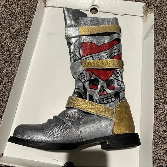 Product image for RARE Ed hardy love kills slowly Dagger boot - original vintage  2007