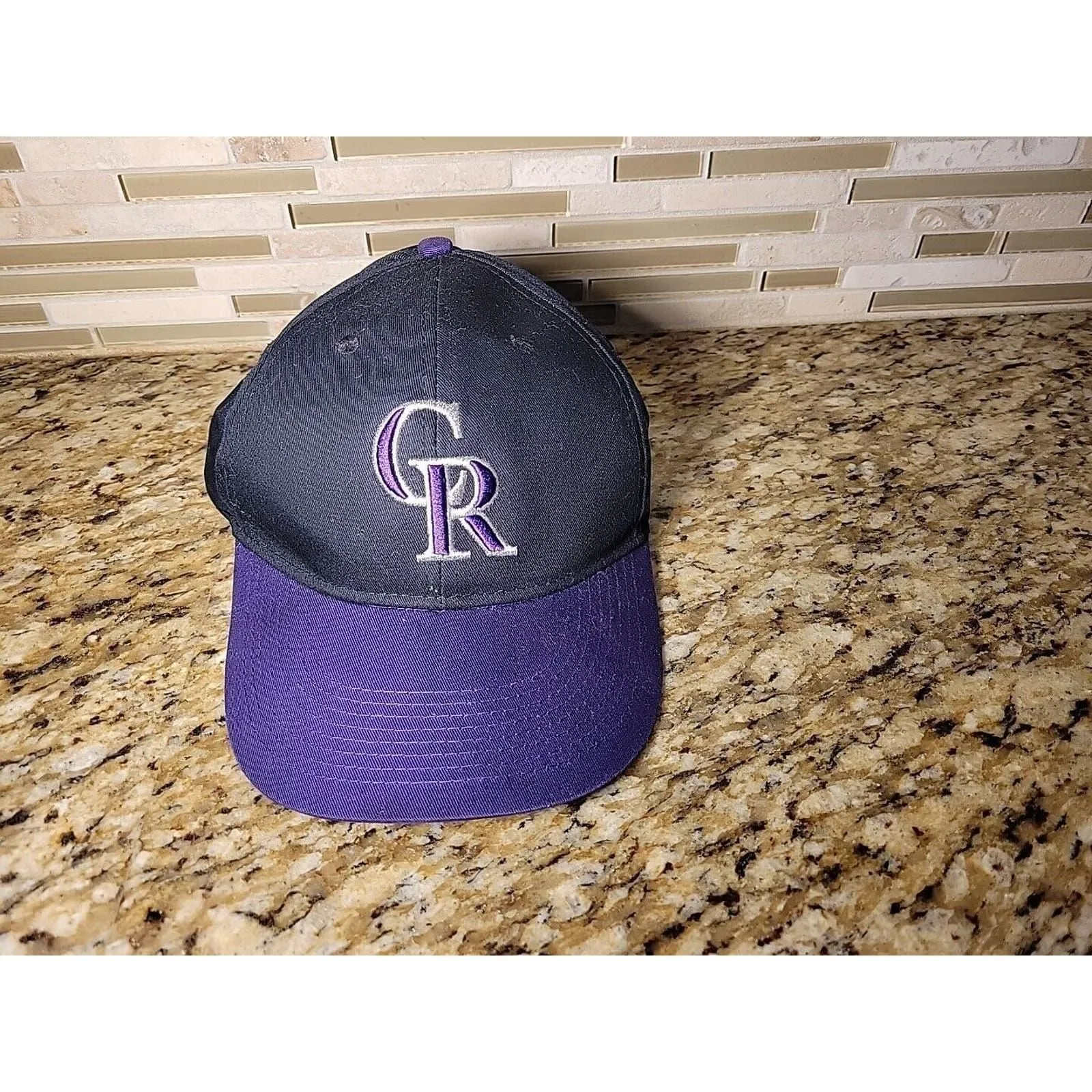 Product image for Colorado ROCKIES Hat Ball Cap Adjustable MLB Baseball Black Strapback