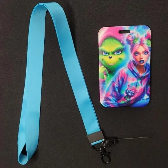 Product image for Grinch Girl ID Cardholder and Lanyard Set