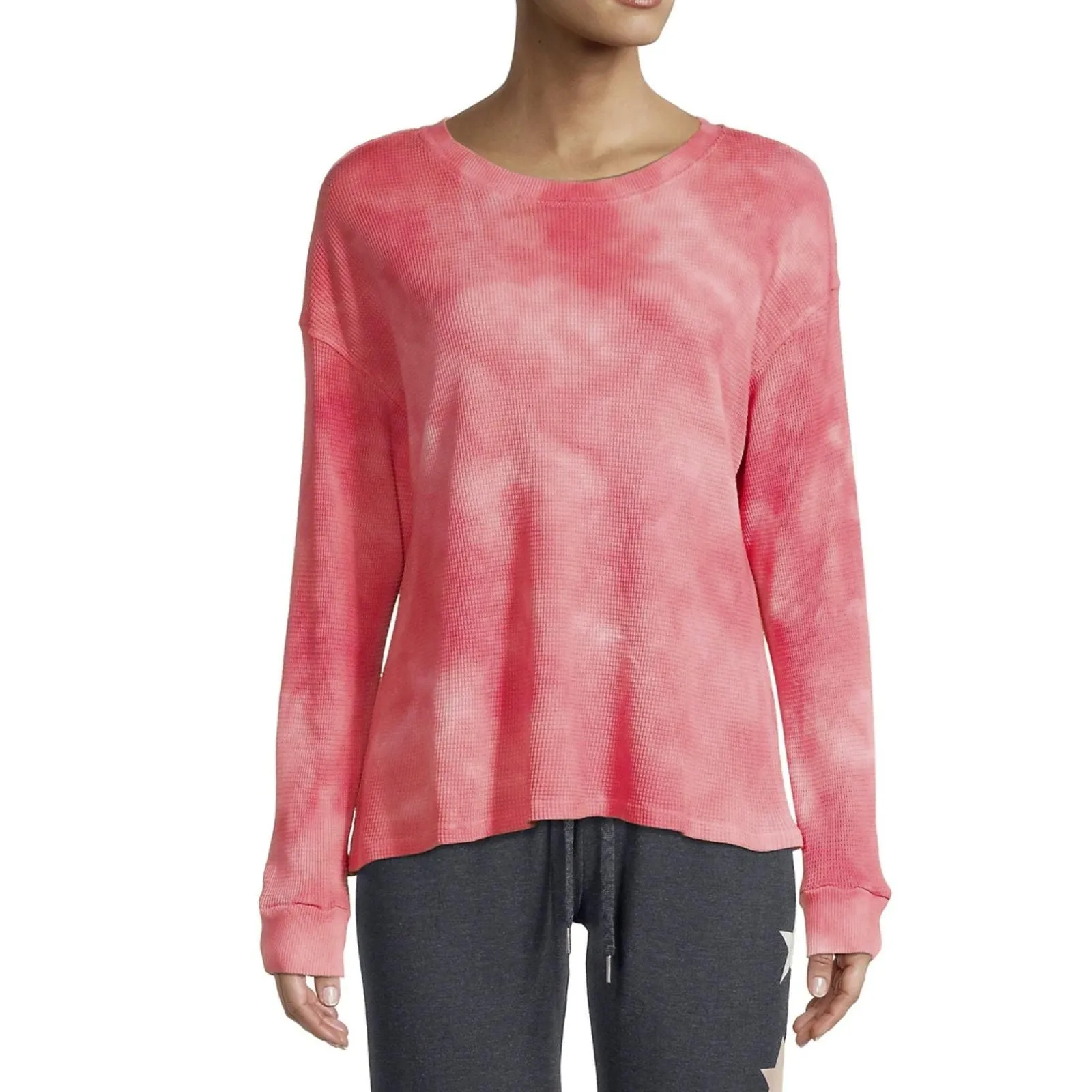 Product image for NEW FOR THE REPUBLIC DROPPED-SHOULDER THERMAL SWEATSHIRT - LARGE