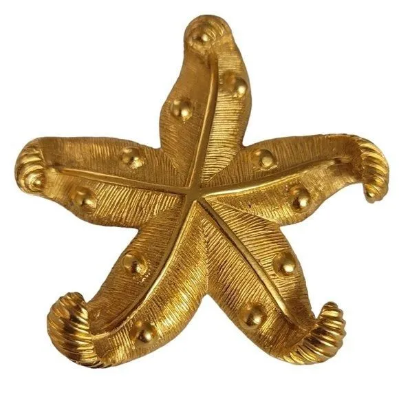 Product image for Carolee Gold-Tone Star Fish Brooch Pin, Signed E50
