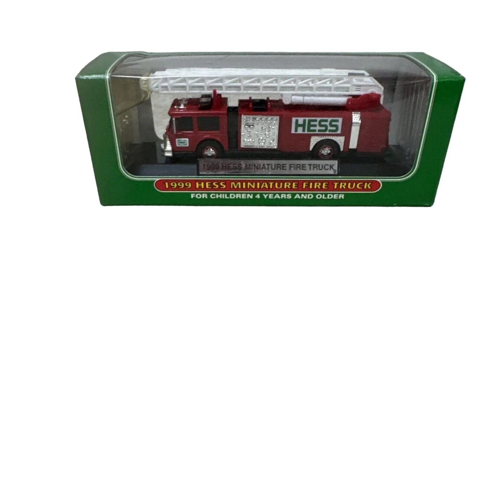 Product image for 1999 Hess Miniature Fire Truck - *New In Box* - Hess Ladder Fire Truck