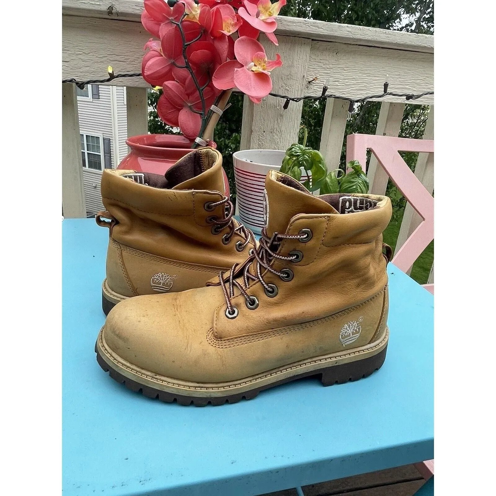 Product image for Timberland Men's Wheat Tan Boots Size 6M