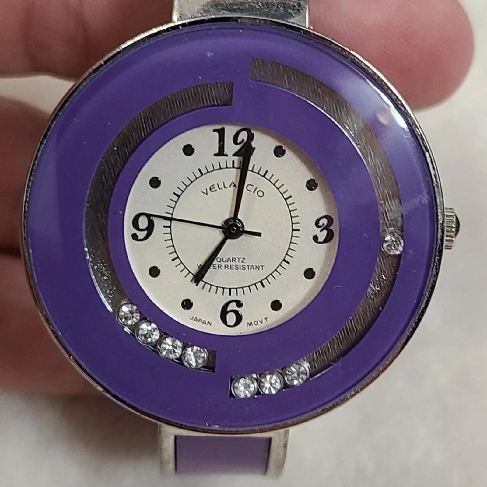 Product image for Vellacio Women's Purple & Silver Cuff Style Watch