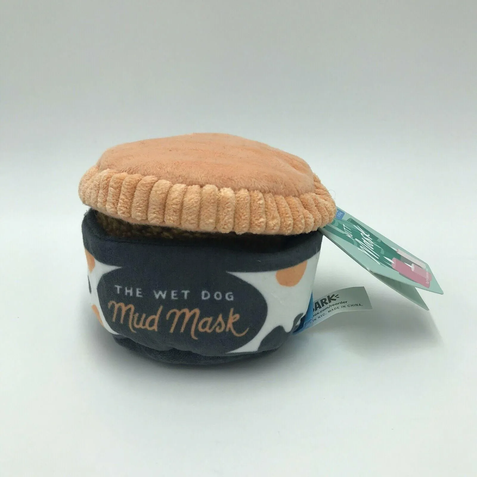 Product image for Bark Box XS-S Mutt Mask Plush Dog Toy Crinkle Squeaker New