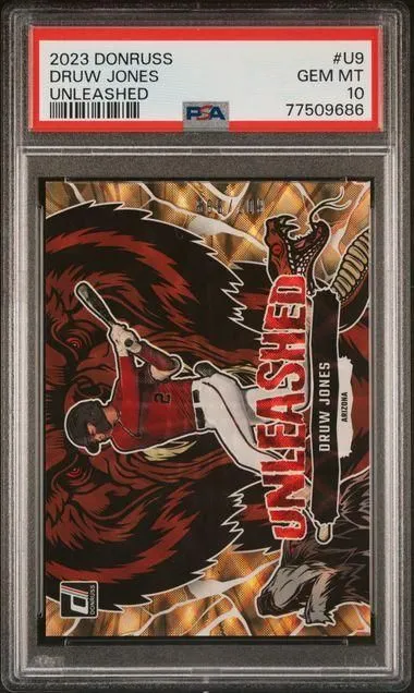 Product image for U9 DRUW JONES | 2023 PANINI DONRUSS UNLEASHED #607/999 POP 7