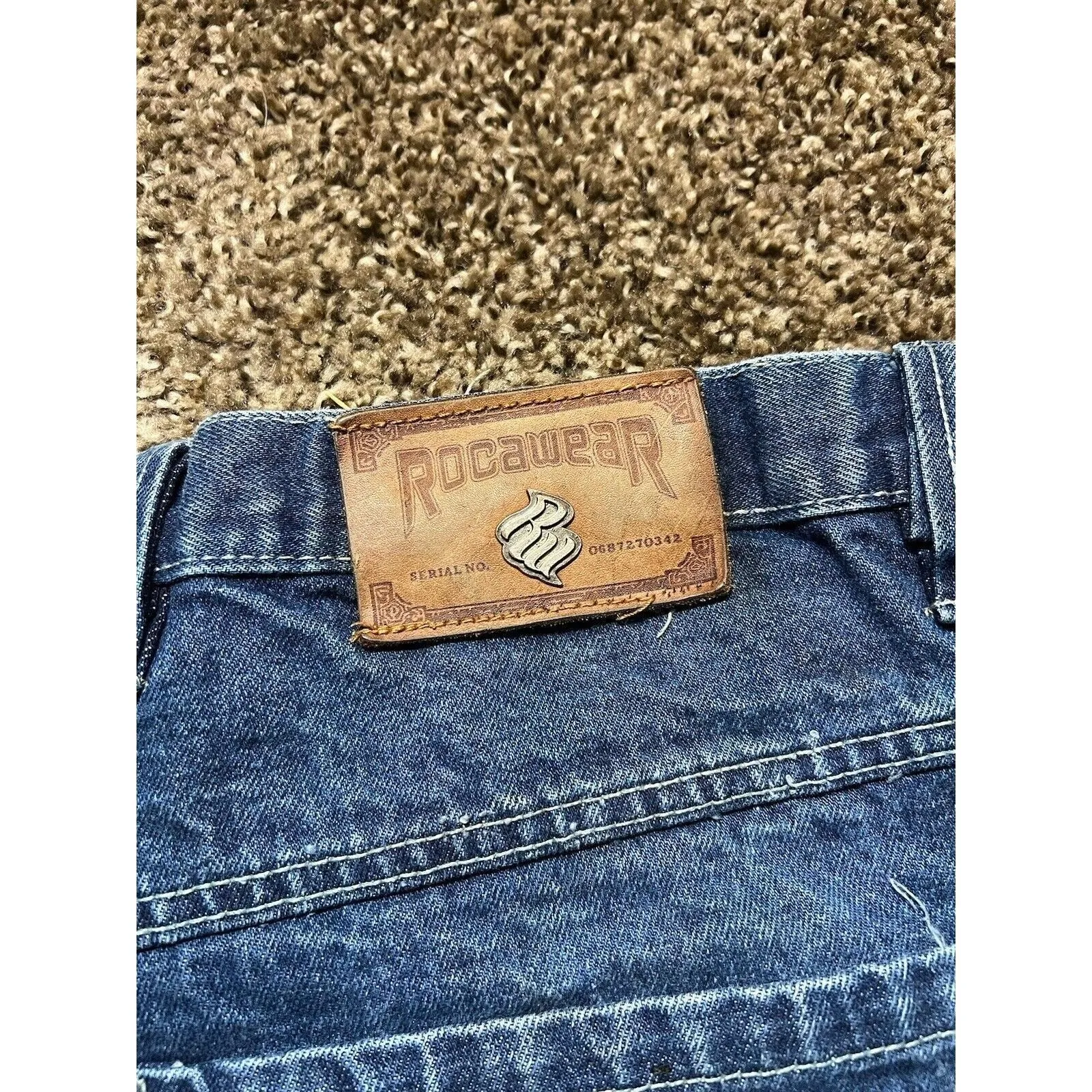 Product image for Rocawear Blue Jean Shorts Y2K, Hipster, Hiphop, Size 38