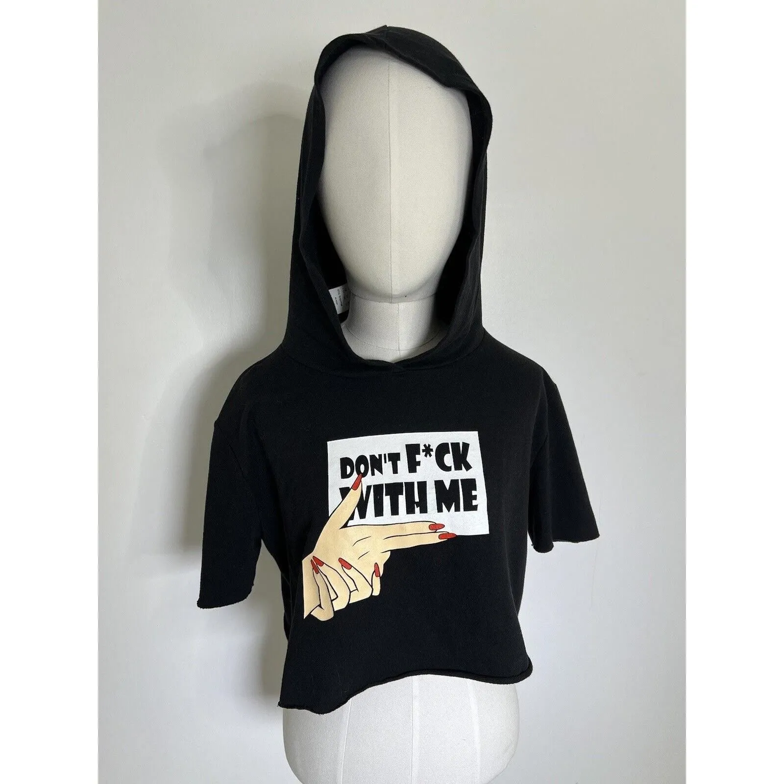 Product image for Madrag Don’t F With Me Hoodie Crop Top Women’s Size Small