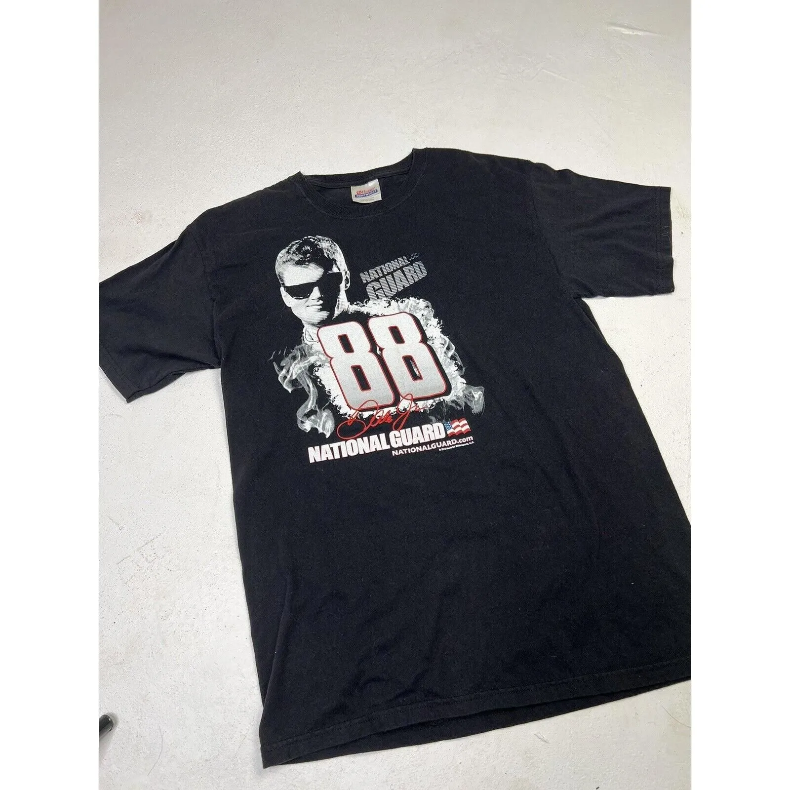 Product image for Dale Earnhardt Jr “National Guard” NASCAR Crewneck Tshirt Size Medium