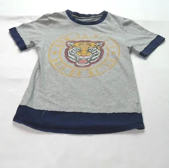 Product image for Art Class Now or Never Big Boys Small (6/7) Short Sleeve Tiger Graphic Shirt