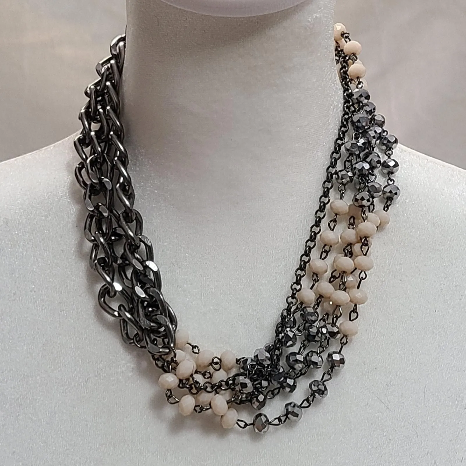 Product image for Layered Chain Beaded Necklace