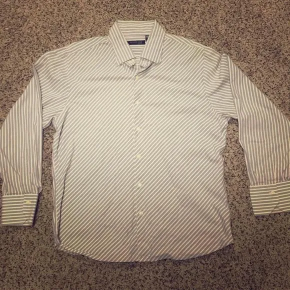 Product image for Kenneth Cole New York Stripe Button Down Shirt  XL