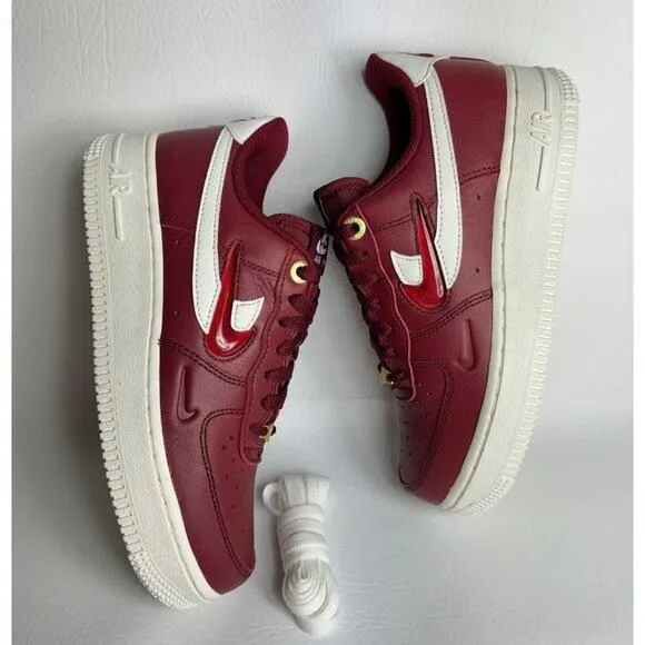 Product image for D87- SIZE 6 WOMEN'S NIKE AIR FORCE 1'07 PRM TEAM RED/ SAIL- GYM RED DZ5616 600