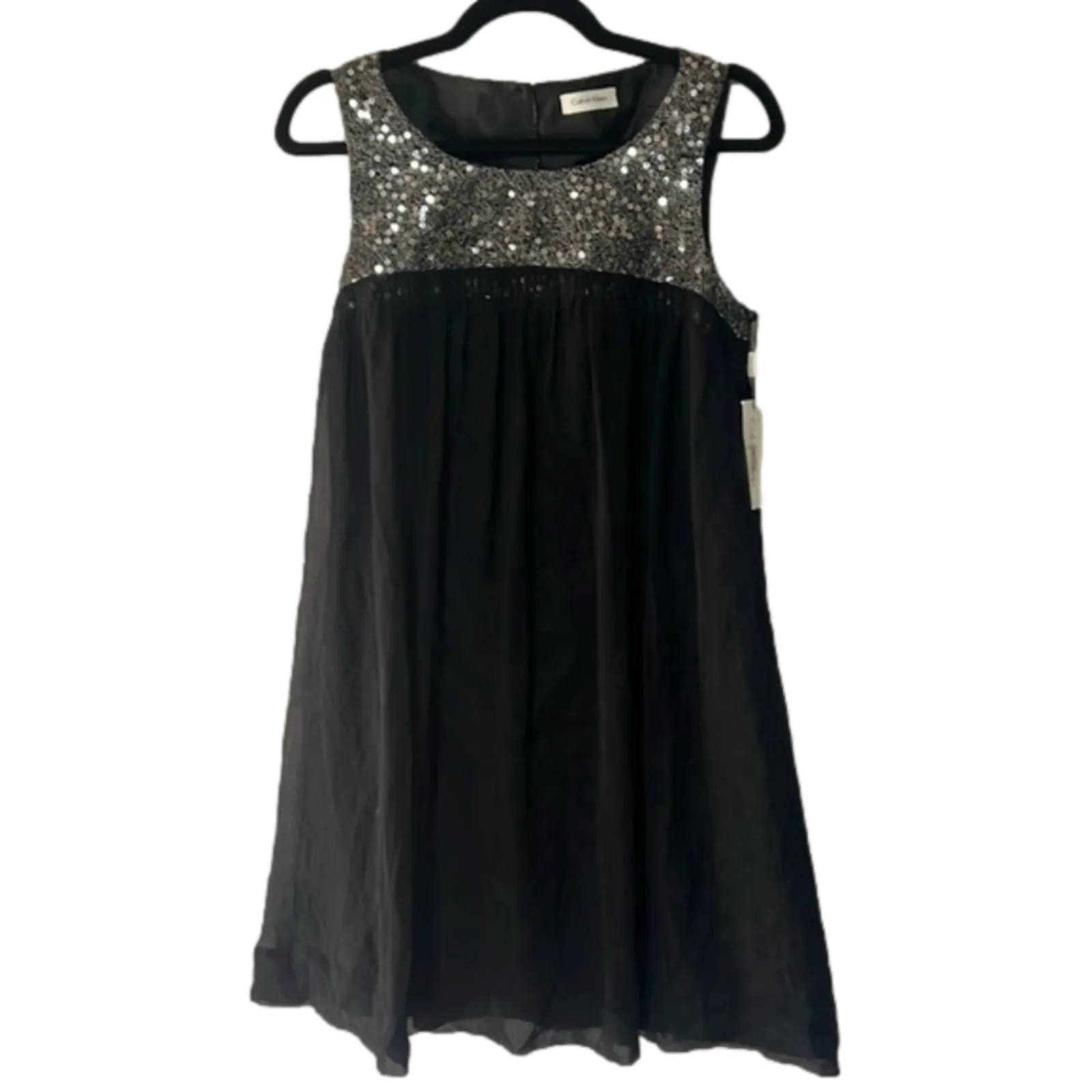 Product image for New Women’s Calvin Klein Dress black silver size 6 with tags super cute