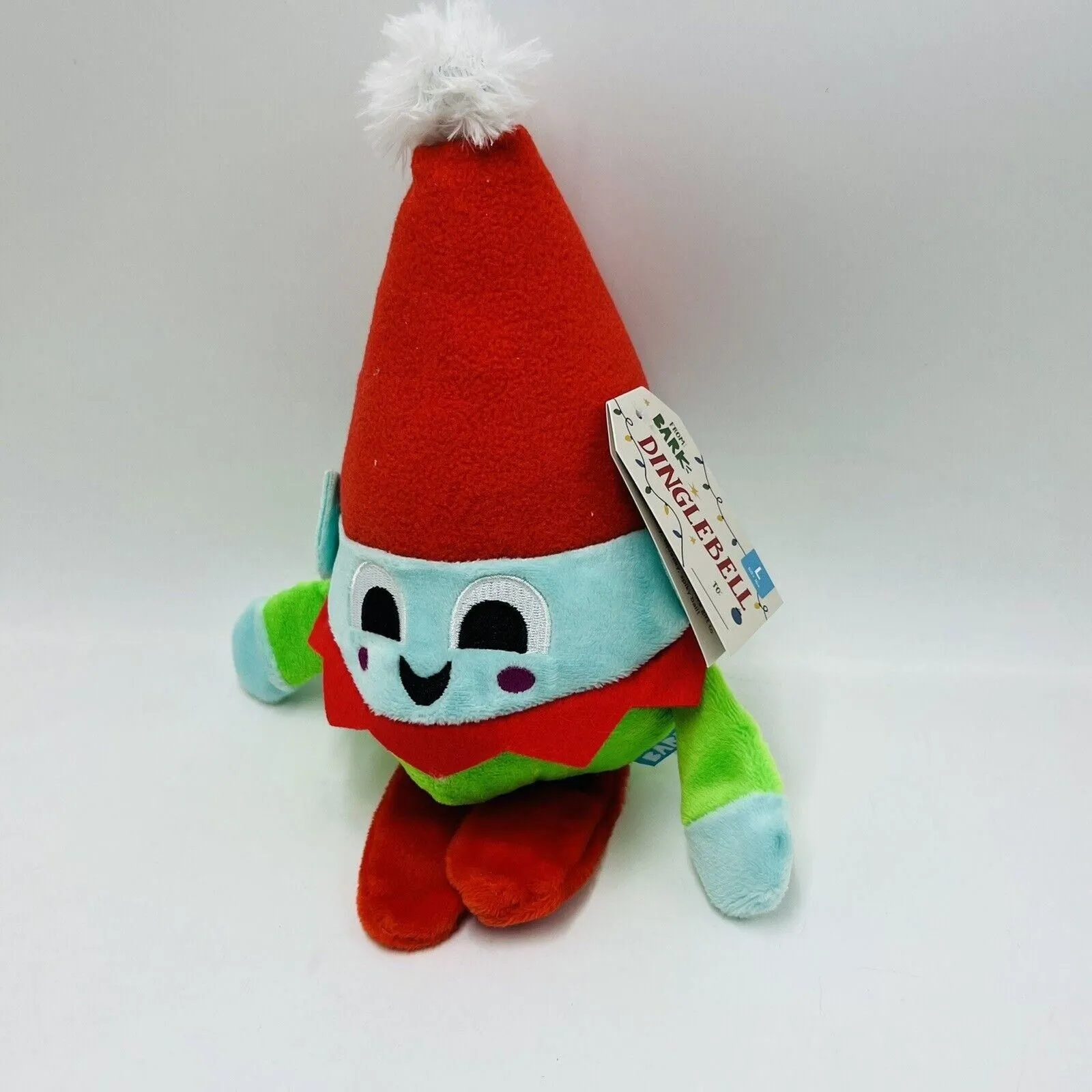 Product image for Bark Box L Dinglebell Plush Dog Toy Elf Crinkle Squeaker New