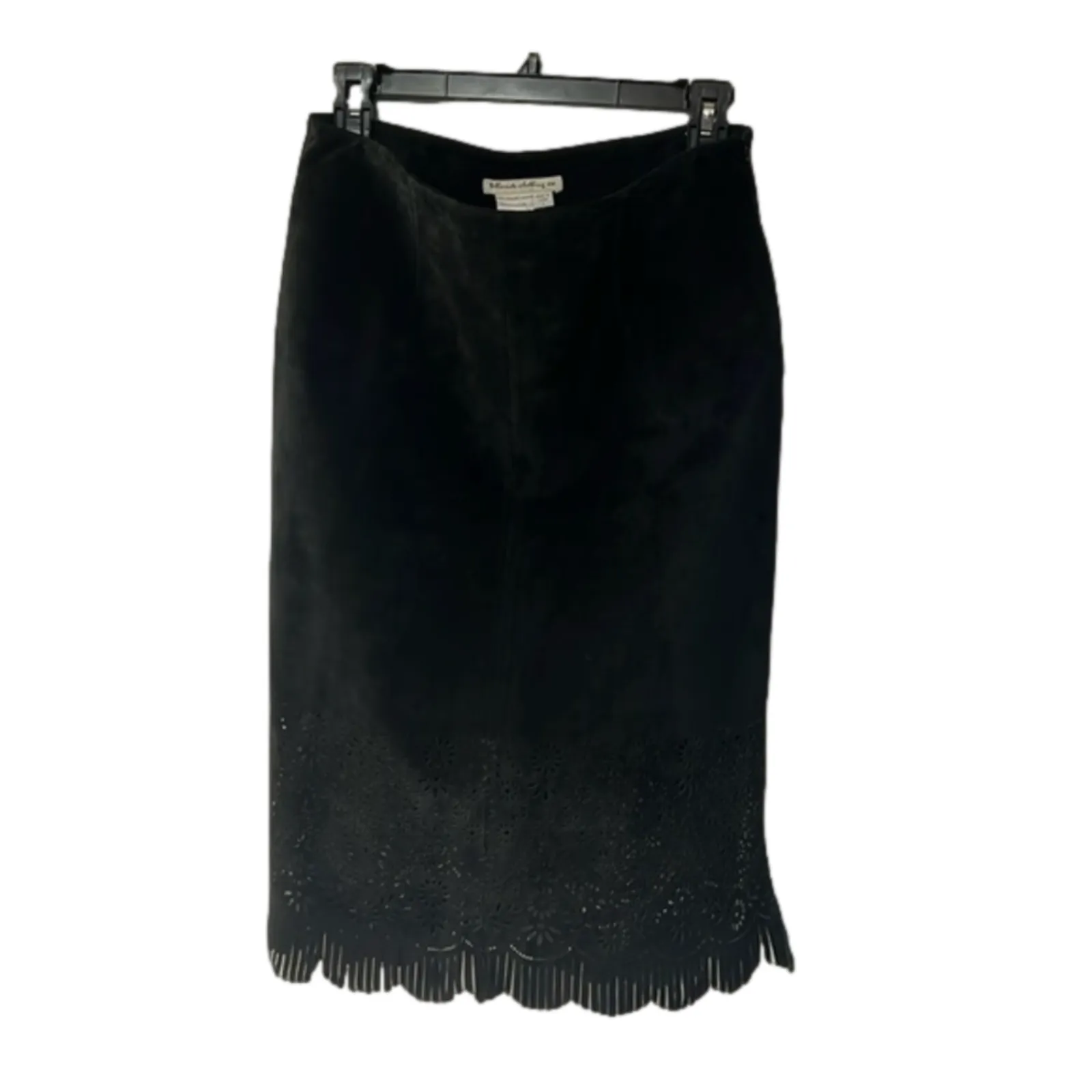 Product image for Women’s Telluride clothing company black leather skirt size 6 side zip